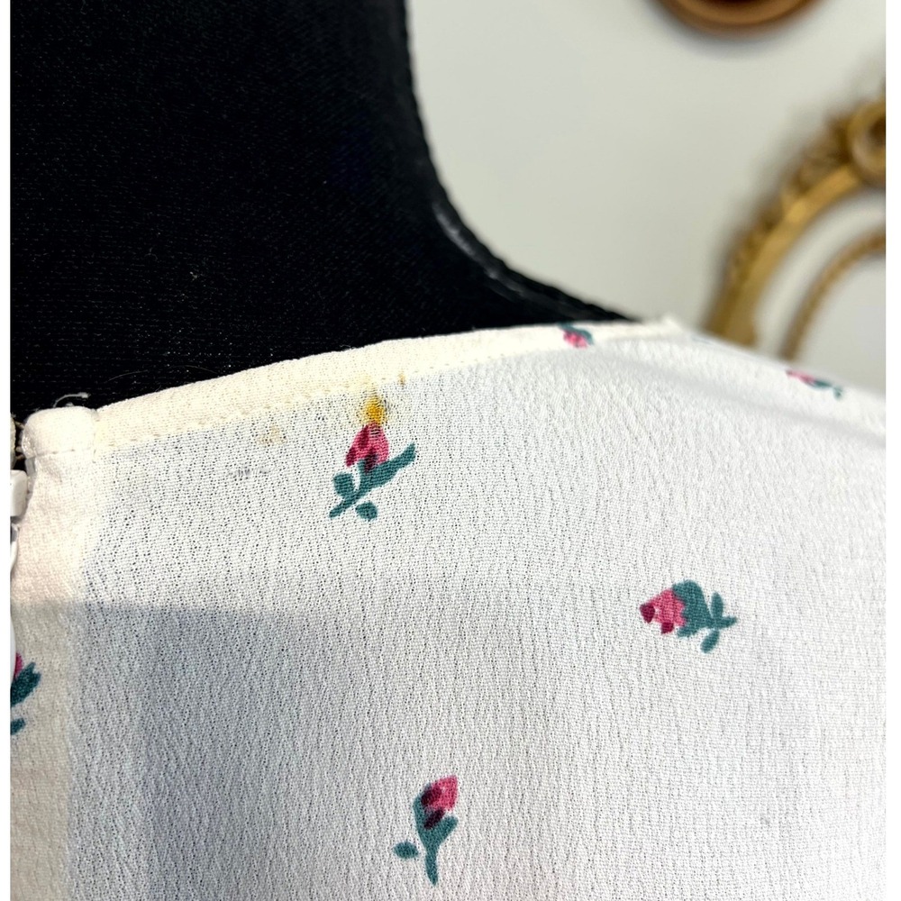 Reformation Floral V-Neck Short Sleeve Mini Dress 4 - Picture 8 of 12